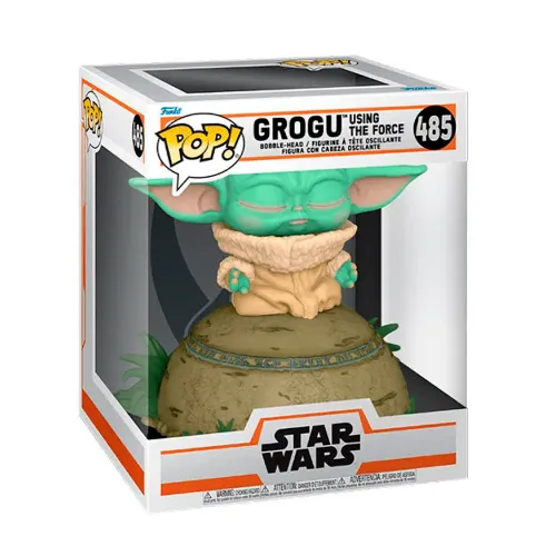 FUNKO POP! DELUXE: STAR WARS - MANDALORIAN- GROGU THE CHILD USING THE FORCE #485