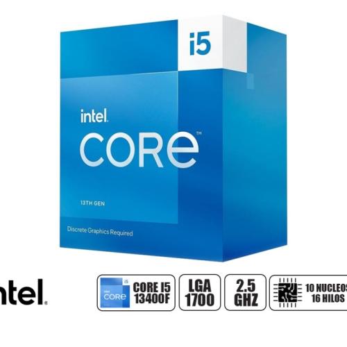 PROCESADOR INTEL CORE I5 13400F 2.5GHZ HASTA 4.6GHZ, 20MB, 10 NULEOS, NO TIENE GRAFICA INTEGRADO, LGA 1700